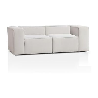 Traumnacht Genua Modular Sofa 2-Sitzer, individuell kombinierbare Wohnlandschaft bestehend aus Sitzelement mit Armteil links und rechts strapazierfähiges Möbelgewebe, weiß Traumnacht Genua Modular Sofa 2-Sitzer, individuell kombinierbare Wohnlandschaft bestehend aus Sitzelement mit Armteil links und rechts strapazierfähiges Möbelgewebe, weiß