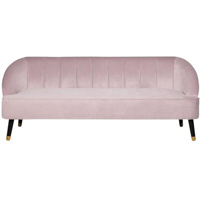 Beliani Rosa Samt 3-Sitzer - Sofa Beliani Rosa Samt 3-Sitzer - Sofa