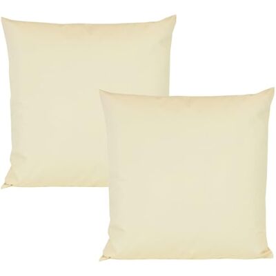 JACK 2er Set Outdoor Kissenhülle Kissenbezug 50x50cm Wasserfest Sitzkissen Lounge Kissen Garten Stuhl Lotus Effekt, Farbe:Beige JACK 2er Set Outdoor Kissenhülle Kissenbezug 50x50cm Wasserfest Sitzkissen Lounge Kissen Garten Stuhl Lotus Effekt, Farbe:Beige