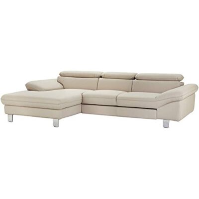 Mivano Ecksofa Driver mit Recamiere links, Ledercouch im modernen Design, Inkl. verstellbare Kopfstützen, 268 x 73 x 169, Kunstleder, Hellbraun Mivano Ecksofa Driver mit Recamiere links, Ledercouch im modernen Design, Inkl. verstellbare Kopfstützen, 268 x 73 x 169, Kunstleder, Hellbraun