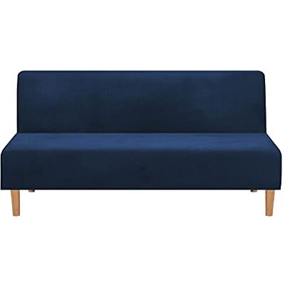 Mingfuxin Armlose Schlafsofabezüge, Stretch-Samt Futon Couchbezug Dicke weiche gemütliche Sofa Schonbezug Möbelschutz für 2-3-Sitzer armloses Klappsofa Mingfuxin Armlose Schlafsofabezüge, Stretch-Samt Futon Couchbezug Dicke weiche gemütliche Sofa Schonbezug Möbelschutz für 2-3-Sitzer armloses Klappsofa