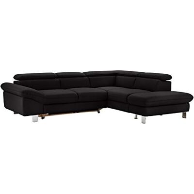 Mivano Ecksofa Driver mit Ottomane rechts, Ledercouch mit Bettfunktion und Bettkasten klein / Inkl. verstellbare Kopfstützen, 266 x 73 x 214, Kunstleder, Schwarz Mivano Ecksofa Driver mit Ottomane rechts, Ledercouch mit Bettfunktion und Bettkasten klein / Inkl. verstellbare Kopfstützen, 266 x 73 x 214, Kunstleder, Schwarz