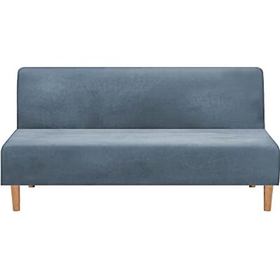 Mingfuxin Armlose Schlafsofabezüge, Stretch-Samt Futon Couchbezug Dicke weiche gemütliche Sofa Schonbezug Möbelschutz für 2-3-Sitzer armloses Klappsofa Mingfuxin Armlose Schlafsofabezüge, Stretch-Samt Futon Couchbezug Dicke weiche gemütliche Sofa Schonbezug Möbelschutz für 2-3-Sitzer armloses Klappsofa