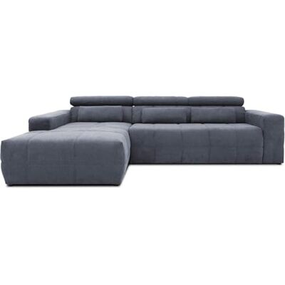 DOMO. collection Ecksofa Brandon, Sofa mit Rückenfunktion in L-Form, Polsterecke, Eckgarnitur Longchair links 285 x 175 x 98 cm (BxTxH), dunkelgrau DOMO. collection Ecksofa Brandon, Sofa mit Rückenfunktion in L-Form, Polsterecke, Eckgarnitur Longchair links 285 x 175 x 98 cm (BxTxH), dunkelgrau