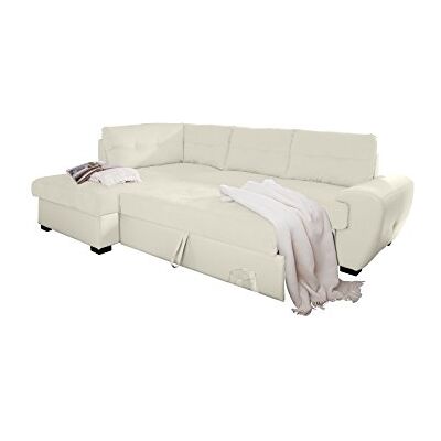 Mivano Cotta Otm/BK-2F Ecksofa, Sitz+Rücken Strukturgewebe, 100% Korpus Kunstleder PU, 64% Polyurethan, 25% Polyester, 11% Baumwolle, 174 x 244 x 88 cm, cream Mivano Cotta Otm/BK-2F Ecksofa, Sitz+Rücken Strukturgewebe, 100% Korpus Kunstleder PU, 64% Polyurethan, 25% Polyester, 11% Baumwolle, 174 x 244 x 88 cm, cream