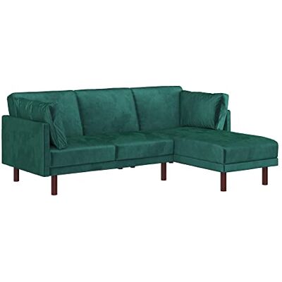 DHP Furniture Dorel Home Clair Futon Schlafsofa, grün, Einheitsgröße DHP Furniture Dorel Home Clair Futon Schlafsofa, grün, Einheitsgröße