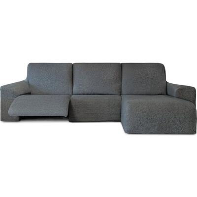 ECOMMERC3 Sofabezug für Chaiselong, kurzer Arm rechts, mit bi-elastischem Relax-Sofa, dunkelgrau, sehr elastisch, atmungsaktiv und Schaumstoff zur Befestigung ECOMMERC3 Sofabezug für Chaiselong, kurzer Arm rechts, mit bi-elastischem Relax-Sofa, dunkelgrau, sehr elastisch, atmungsaktiv und Schaumstoff zur Befestigung