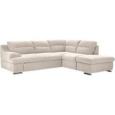 Mivano Ecksofa Coast / Große Sofagarnitur in L-Form mit Ottomane rechts, 264 x 88 x 217, Mikrofaser: beige Mivano Ecksofa Coast / Große Sofagarnitur in L-Form mit Ottomane rechts, 264 x 88 x 217, Mikrofaser: beige
