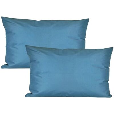JACK 2er Set 40x60cm Outdoor Kissenhülle Kissenbezug Wasserfest Sitzkissen Lounge Kissen Garten Stuhl Lotus Effekt, Farbe:Rauchblau JACK 2er Set 40x60cm Outdoor Kissenhülle Kissenbezug Wasserfest Sitzkissen Lounge Kissen Garten Stuhl Lotus Effekt, Farbe:Rauchblau