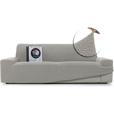 FAVERTI ® Sofabezug, sehr elastisch, 4-Sitzer, von 230 bis 270 cm Modell Novelle Hellgrau Universalbezug, ideal für Jede Form von Sofas, hochwertiger Jacquard-Stoff, Baumwollgefühl FAVERTI ® Sofabezug, sehr elastisch, 4-Sitzer, von 230 bis 270 cm Modell Novelle Hellgrau Universalbezug, ideal für Jede Form von Sofas, hochwertiger Jacquard-Stoff, Baumwollgefühl