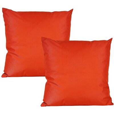 JACK 2er Set Outdoor Kissenhülle Kissenbezug 50x50cm Wasserfest Sitzkissen Lounge Kissen Garten Stuhl Lotus Effekt, Farbe:Orange JACK 2er Set Outdoor Kissenhülle Kissenbezug 50x50cm Wasserfest Sitzkissen Lounge Kissen Garten Stuhl Lotus Effekt, Farbe:Orange