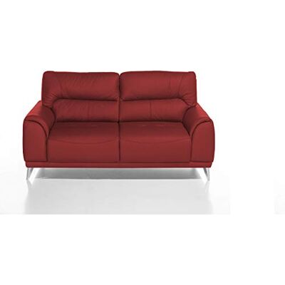Mivano 2-Sitzer Couch Frisco / 2er Ledercouch in Kunstleder passend zum Sessel und 3er Sofa Frisco / Sofagarnitur / 166 x 92 x 96 / Rot Mivano 2-Sitzer Couch Frisco / 2er Ledercouch in Kunstleder passend zum Sessel und 3er Sofa Frisco / Sofagarnitur / 166 x 92 x 96 / Rot