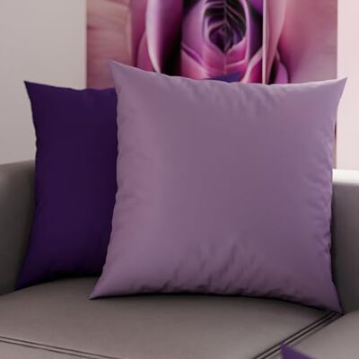 PETTI Artigiani Italiani 2er-Set Kissenbezüge 50x50 cm aus Mikrofaser, Dekokissen-Bezüge für Schlafzimmer und Sofa, Set mit 2 Kissenhüllen, Wende-Kissenbezug Double-Face Flieder und Violett PETTI Artigiani Italiani 2er-Set Kissenbezüge 50x50 cm aus Mikrofaser, Dekokissen-Bezüge für Schlafzimmer und Sofa, Set mit 2 Kissenhüllen, Wende-Kissenbezug Double-Face Flieder und Violett
