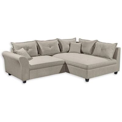 Stella Trading Liz Ecksofa mit Schlaffunktion in Sand Modernes Schlafsofa in L-Form für Ihr Wohnzimmer 252 x 87 x 175 cm (B/H/T) Stella Trading Liz Ecksofa mit Schlaffunktion in Sand Modernes Schlafsofa in L-Form für Ihr Wohnzimmer 252 x 87 x 175 cm (B/H/T)