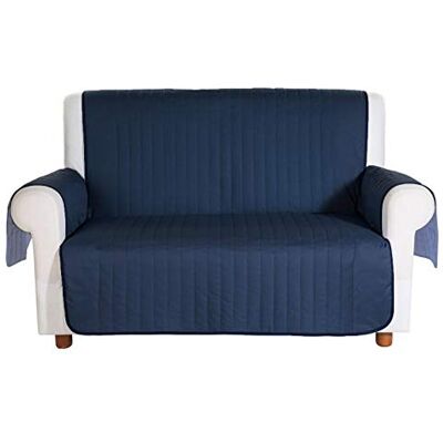 Caleffi Sofaüberwurf für 3-Sitzer, zweifarbig, blau, aus Baumwolle, 78233 Caleffi Sofaüberwurf für 3-Sitzer, zweifarbig, blau, aus Baumwolle, 78233
