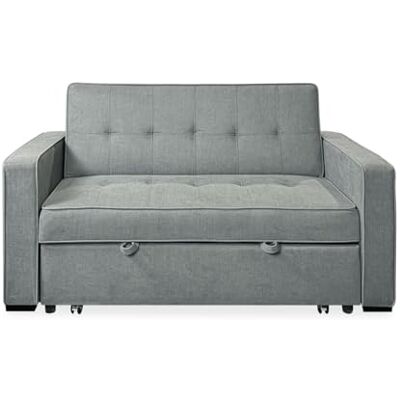 amuéblate online 2-Sitzer-Sofa, Modell Lite, modernes Design, praktisch, bequem und funktional, mit Armlehnen, Holz, Zement, 167 cm (L) x 90 cm (T) x 96,5 cm (H) amuéblate online 2-Sitzer-Sofa, Modell Lite, modernes Design, praktisch, bequem und funktional, mit Armlehnen, Holz, Zement, 167 cm (L) x 90 cm (T) x 96,5 cm (H)