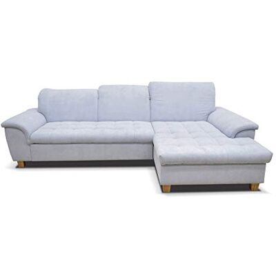 DOMO. collection DOMO Ecksofa Franzi / Couch mit Schlaffunktion Bettkasten Rückenfunktion / 281x170x81 cm / Eckcouch in pastellblau (blau) DOMO. collection DOMO Ecksofa Franzi / Couch mit Schlaffunktion Bettkasten Rückenfunktion / 281x170x81 cm / Eckcouch in pastellblau (blau)