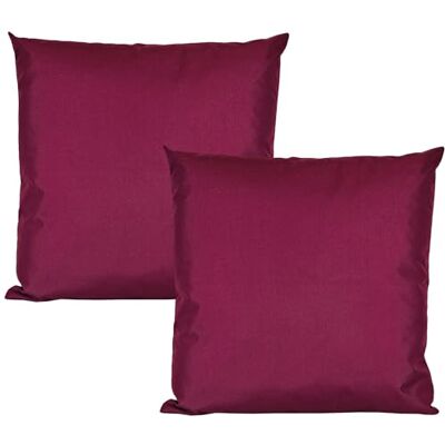 JACK 2er Set Outdoor Kissenhülle Kissenbezug 50x50cm Wasserfest Sitzkissen Lounge Kissen Garten Stuhl Lotus Effekt, Farbe:Bordeaux JACK 2er Set Outdoor Kissenhülle Kissenbezug 50x50cm Wasserfest Sitzkissen Lounge Kissen Garten Stuhl Lotus Effekt, Farbe:Bordeaux