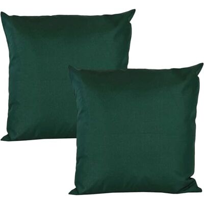 JACK 2er Set Outdoor Kissenhülle Kissenbezug 50x50cm Wasserfest Sitzkissen Lounge Kissen Garten Stuhl Lotus Effekt, Farbe:Dunkelgrün JACK 2er Set Outdoor Kissenhülle Kissenbezug 50x50cm Wasserfest Sitzkissen Lounge Kissen Garten Stuhl Lotus Effekt, Farbe:Dunkelgrün