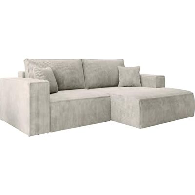 Selsey Ecksofa Greige Sofa Mit Schlaffunktion Rechtsseitiges Inkl. Bettkasten 240 x 167 cm Und Abnehmbare Rückenkissen Kleines Couch Sofa Modular Ottomane Kompakt Für Kleine Wohnräume Cord Bezug Selsey Ecksofa Greige Sofa Mit Schlaffunktion Rechtsseitiges Inkl. Bettkasten 240 x 167 cm Und Abnehmbare Rückenkissen Kleines Couch Sofa Modular Ottomane Kompakt Für Kleine Wohnräume Cord Bezug
