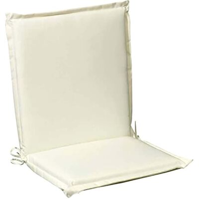 Papillon 8097010 Sesselkissen, niedrig, 95 x 52 x 5 cm, Beige mit abnehmbarem Bezug, Weiß, One Size Papillon 8097010 Sesselkissen, niedrig, 95 x 52 x 5 cm, Beige mit abnehmbarem Bezug, Weiß, One Size