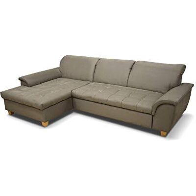 DOMO. collection Ecksofa Franzi / Couch mit Schlaffunktion Bettkasten Rückenfunktion / 281x170x81 cm / Eckcouch in beige, Beige-braun, 281/170/81 cm DOMO. collection Ecksofa Franzi / Couch mit Schlaffunktion Bettkasten Rückenfunktion / 281x170x81 cm / Eckcouch in beige, Beige-braun, 281/170/81 cm