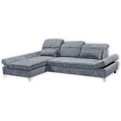 Stella Trading MELFI Bequemes Ecksofa mit Schlaffunktion, Microfaserbezug Anthrazit Ausziehbare Couch mit großem Bettkasten inkl. Nierenkissen 275 x 73 x 168 cm (B/H/T) Stella Trading MELFI Bequemes Ecksofa mit Schlaffunktion, Microfaserbezug Anthrazit Ausziehbare Couch mit großem Bettkasten inkl. Nierenkissen 275 x 73 x 168 cm (B/H/T)