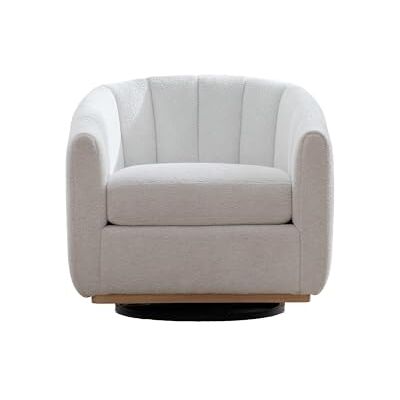 NJLyuhome Kürbis-Loungesessel, Moderner Chenille-Drehsessel mit 360° Rotation, Gepolsterter Hocker mit Metallfuß, Wohnzimmer Akzent-Sessel in Grau/Weiß/Khaki, 81x73x75.5cm NJLyuhome Kürbis-Loungesessel, Moderner Chenille-Drehsessel mit 360° Rotation, Gepolsterter Hocker mit Metallfuß, Wohnzimmer Akzent-Sessel in Grau/Weiß/Khaki, 81x73x75.5cm