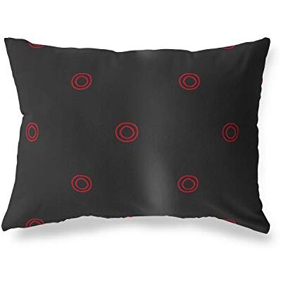Bonamaison Le Jardin du Lin Kissen Zierkissenbezug Rot-Schwarz Kissenbezug, Weich Bequem, Für Zuhause Autos Büro Sofa Wohnzimmer Couch Schlafzimmer Dekor, 35x50 Cm Entworfen und hergestellt in der Türkei Bonamaison Le Jardin du Lin Kissen Zierkissenbezug Rot-Schwarz Kissenbezug, Weich Bequem, Für Zuhause Autos Büro Sofa Wohnzimmer Couch Schlafzimmer Dekor, 35x50 Cm Entworfen und hergestellt in der Türkei