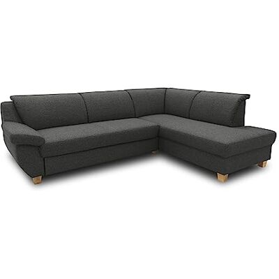 DOMO. collection Ecksofa Panama, klassisches Ecksofa in L-Form rechts, Eckcouch, Sofa Couch, Ecke mit Schlaffunktion 254 x 186 x 80 cm (BxTxH), anthrazit DOMO. collection Ecksofa Panama, klassisches Ecksofa in L-Form rechts, Eckcouch, Sofa Couch, Ecke mit Schlaffunktion 254 x 186 x 80 cm (BxTxH), anthrazit