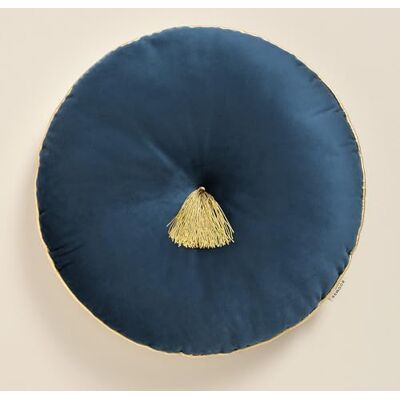 room99 Allure Runde Kisse 45 cm Zierkisse Wurfkissen Dekokissen Plüschkissen Gefüllt Sofakissen für Sofa Bett Couch Pillow Wohnzimmer dekorative Velvet Samt mit Fransen Dunkelblau,1 Stück room99 Allure Runde Kisse 45 cm Zierkisse Wurfkissen Dekokissen Plüschkissen Gefüllt Sofakissen für Sofa Bett Couch Pillow Wohnzimmer dekorative Velvet Samt mit Fransen Dunkelblau,1 Stück