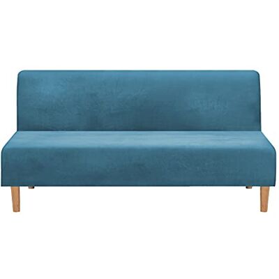 Mingfuxin Armlose Schlafsofabezüge, Stretch-Samt Futon Couchbezug Dicke weiche gemütliche Sofa Schonbezug Möbelschutz für 2-3-Sitzer armloses Klappsofa Mingfuxin Armlose Schlafsofabezüge, Stretch-Samt Futon Couchbezug Dicke weiche gemütliche Sofa Schonbezug Möbelschutz für 2-3-Sitzer armloses Klappsofa