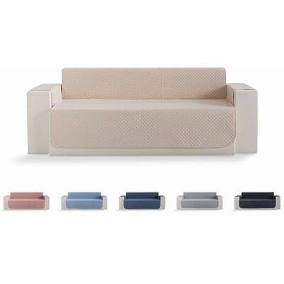 Todocama Sofabezug, Sitzschutz, gepolstert, mit Rautenmuster, atmungsaktiv, leicht zu reinigen, Beige Sand, 3-Sitzer-Sofa Todocama Sofabezug, Sitzschutz, gepolstert, mit Rautenmuster, atmungsaktiv, leicht zu reinigen, Beige Sand, 3-Sitzer-Sofa