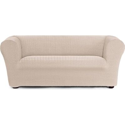 ECOMMERC3 Sofaüberwurf in Größe 3-Sitzer, bi-elastisch, super elastisch, Chester und Klippan – Sofabezug Farbe Leinen, verschleißfest, atmungsaktiv, maximale Passform mit Schaumstoffen und ECOMMERC3 Sofaüberwurf in Größe 3-Sitzer, bi-elastisch, super elastisch, Chester und Klippan – Sofabezug Farbe Leinen, verschleißfest, atmungsaktiv, maximale Passform mit Schaumstoffen und