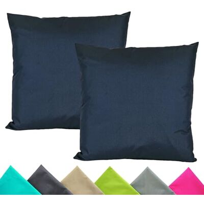 JACK 2er Set 40x40cm Outdoor Kissenhülle Kissenbezug Wasserfest Sitzkissen Lounge Kissen Garten Stuhl Lotus Effekt, Farbe:Marine JACK 2er Set 40x40cm Outdoor Kissenhülle Kissenbezug Wasserfest Sitzkissen Lounge Kissen Garten Stuhl Lotus Effekt, Farbe:Marine