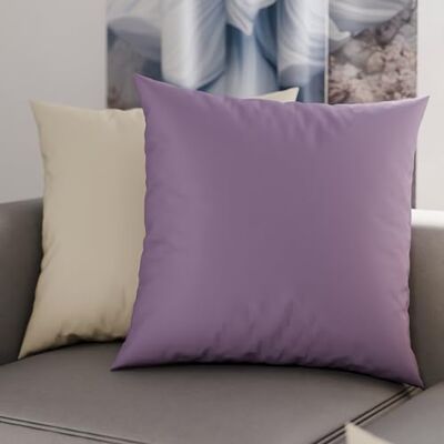 PETTI Artigiani Italiani 2er-Set Kissenbezüge 50x50 cm aus Mikrofaser, Dekokissen-Bezüge für Schlafzimmer und Sofa, Set mit 2 Kissenhüllen, Wende-Kissenbezug Double-Face Flieder und Creme PETTI Artigiani Italiani 2er-Set Kissenbezüge 50x50 cm aus Mikrofaser, Dekokissen-Bezüge für Schlafzimmer und Sofa, Set mit 2 Kissenhüllen, Wende-Kissenbezug Double-Face Flieder und Creme