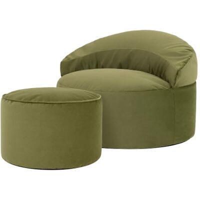 Icon Orb Samt Sitzsack Sessel und Hocker mit Füllung, Grün In Deutschland Hergestellt, Sitzsack Erwachsene, Weicher Samtstoff, Bequemer Sessel für Wohnzimmer und Schlafzimmer Icon Orb Samt Sitzsack Sessel und Hocker mit Füllung, Grün In Deutschland Hergestellt, Sitzsack Erwachsene, Weicher Samtstoff, Bequemer Sessel für Wohnzimmer und Schlafzimmer