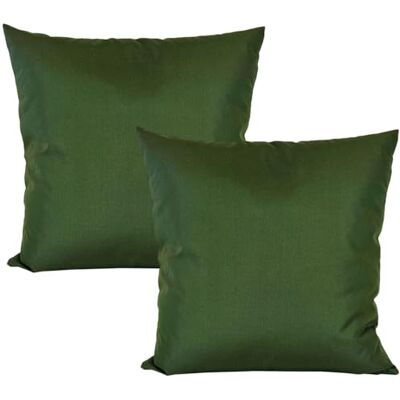 JACK 2er Set Outdoor Kissenhülle Kissenbezug 50x50cm Wasserfest Sitzkissen Lounge Kissen Garten Stuhl Lotus Effekt, Farbe:Oliv JACK 2er Set Outdoor Kissenhülle Kissenbezug 50x50cm Wasserfest Sitzkissen Lounge Kissen Garten Stuhl Lotus Effekt, Farbe:Oliv