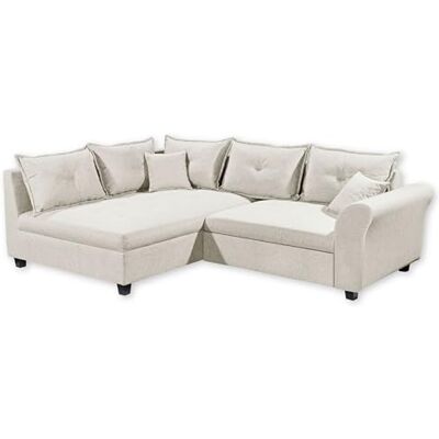 Stella Trading Liz Ecksofa mit Schlaffunktion in Ivory Modernes Schlafsofa in L-Form für Ihr Wohnzimmer 252 x 87 x 175 cm (B/H/T) Stella Trading Liz Ecksofa mit Schlaffunktion in Ivory Modernes Schlafsofa in L-Form für Ihr Wohnzimmer 252 x 87 x 175 cm (B/H/T)