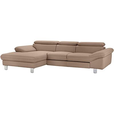 Mivano Ecksofa Driver mit Recamiere links, Ledercouch im modernen Design, Inkl. verstellbare Kopfstützen, 268 x 73 x 169, Kunstleder, Braun Mivano Ecksofa Driver mit Recamiere links, Ledercouch im modernen Design, Inkl. verstellbare Kopfstützen, 268 x 73 x 169, Kunstleder, Braun