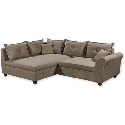 Stella Trading Liz Ecksofa mit Schlaffunktion in Espresso Modernes Schlafsofa in L-Form für Ihr Wohnzimmer 252 x 87 x 175 cm (B/H/T) Stella Trading Liz Ecksofa mit Schlaffunktion in Espresso Modernes Schlafsofa in L-Form für Ihr Wohnzimmer 252 x 87 x 175 cm (B/H/T)