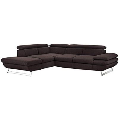 Mivano Ecksofa Prestige, Modernes L-Form-Sofa mit Ottomane, Kopfstützen und Armlehne verstellbar, 265 x 74 x 223, Strukturstoff, anthrazit Mivano Ecksofa Prestige, Modernes L-Form-Sofa mit Ottomane, Kopfstützen und Armlehne verstellbar, 265 x 74 x 223, Strukturstoff, anthrazit
