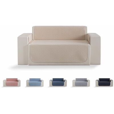 Todocama Sofabezug, Sitzschutz, gepolstert, mit Rautenmuster, atmungsaktiv, leicht zu reinigen, Beige Sand, 2-Sitzer-Sofa Todocama Sofabezug, Sitzschutz, gepolstert, mit Rautenmuster, atmungsaktiv, leicht zu reinigen, Beige Sand, 2-Sitzer-Sofa