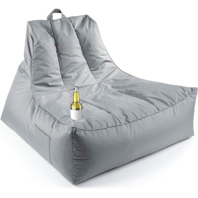 Lumaland Premium Lounge-Sessel Outdoor Liege Sitzsack & Indoor Sessel in 1 XXL Lounge Gartenmöbel mit Füllung & Getränkehalter – für Wohnzimmer & als Balkonmöbel Gartenlounge Bean Bag wasserfest Lumaland Premium Lounge-Sessel Outdoor Liege Sitzsack & Indoor Sessel in 1 XXL Lounge Gartenmöbel mit Füllung & Getränkehalter – für Wohnzimmer & als Balkonmöbel Gartenlounge Bean Bag wasserfest
