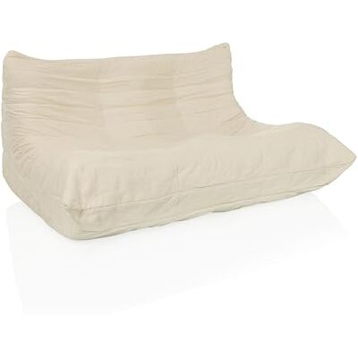 hjh LIVING Sitzsack Bodensofa 2-Sitzer mit Rückenlehne SITZOLO 2 Bequemer Bodenstuhl/Sessel für Schlafzimmer & Wohnzimmer, Cord-Stoff Beige hjh LIVING Sitzsack Bodensofa 2-Sitzer mit Rückenlehne SITZOLO 2 Bequemer Bodenstuhl/Sessel für Schlafzimmer & Wohnzimmer, Cord-Stoff Beige