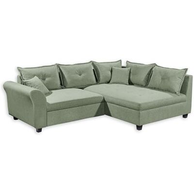 Stella Trading Liz Ecksofa mit Schlaffunktion in Olive Modernes Schlafsofa in L-Form für Ihr Wohnzimmer 252 x 87 x 175 cm (B/H/T) Stella Trading Liz Ecksofa mit Schlaffunktion in Olive Modernes Schlafsofa in L-Form für Ihr Wohnzimmer 252 x 87 x 175 cm (B/H/T)