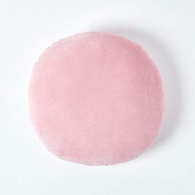 Homescapes Samt rundes Kissen 40 cm in Rosa aus 100% Baumwollsamt – ideal als kleines Sitzkissen, Bodenkissen, Sitzerhöhung, Sofakissen oder Auto Sitzkissen mit Kissenfüllung, Altrosa Homescapes Samt rundes Kissen 40 cm in Rosa aus 100% Baumwollsamt – ideal als kleines Sitzkissen, Bodenkissen, Sitzerhöhung, Sofakissen oder Auto Sitzkissen mit Kissenfüllung, Altrosa