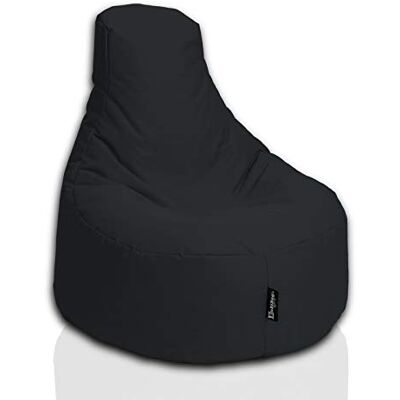 BuBiBag Gamer Sitzsack, Lounge Sessel, Gaming Sitzsäcke, Indoor & Outdoor Kissen für Kinder und Erwachsene (Schwarz;Ø:80cm) BuBiBag Gamer Sitzsack, Lounge Sessel, Gaming Sitzsäcke, Indoor & Outdoor Kissen für Kinder und Erwachsene (Schwarz;Ø:80cm)