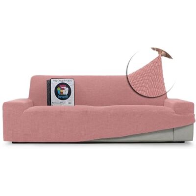FAVERTI ® Super elastischer Sofabezug für 2-Sitzer von 140 bis 180 cm Modell Novelle Pastellrosa Universalbezug, ideal für Jede Form von Sofas, hochwertiger Jacquard-Stoff, Baumwollgefühl FAVERTI ® Super elastischer Sofabezug für 2-Sitzer von 140 bis 180 cm Modell Novelle Pastellrosa Universalbezug, ideal für Jede Form von Sofas, hochwertiger Jacquard-Stoff, Baumwollgefühl