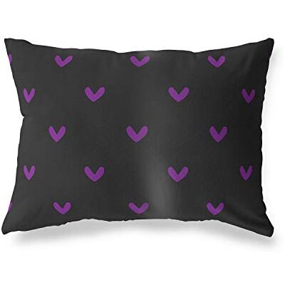 Bonamaison Le Jardin du Lin Kissenbezug Zierkissenbezug Lila-Schwarz Kissenbezug, Für Bett, Auto, Sofa, Haus, Wohnzimmer, Schlafzimmer, Dekoration, 45x60 Cm Entworfen und hergestellt in der Türkei Bonamaison Le Jardin du Lin Kissenbezug Zierkissenbezug Lila-Schwarz Kissenbezug, Für Bett, Auto, Sofa, Haus, Wohnzimmer, Schlafzimmer, Dekoration, 45x60 Cm Entworfen und hergestellt in der Türkei
